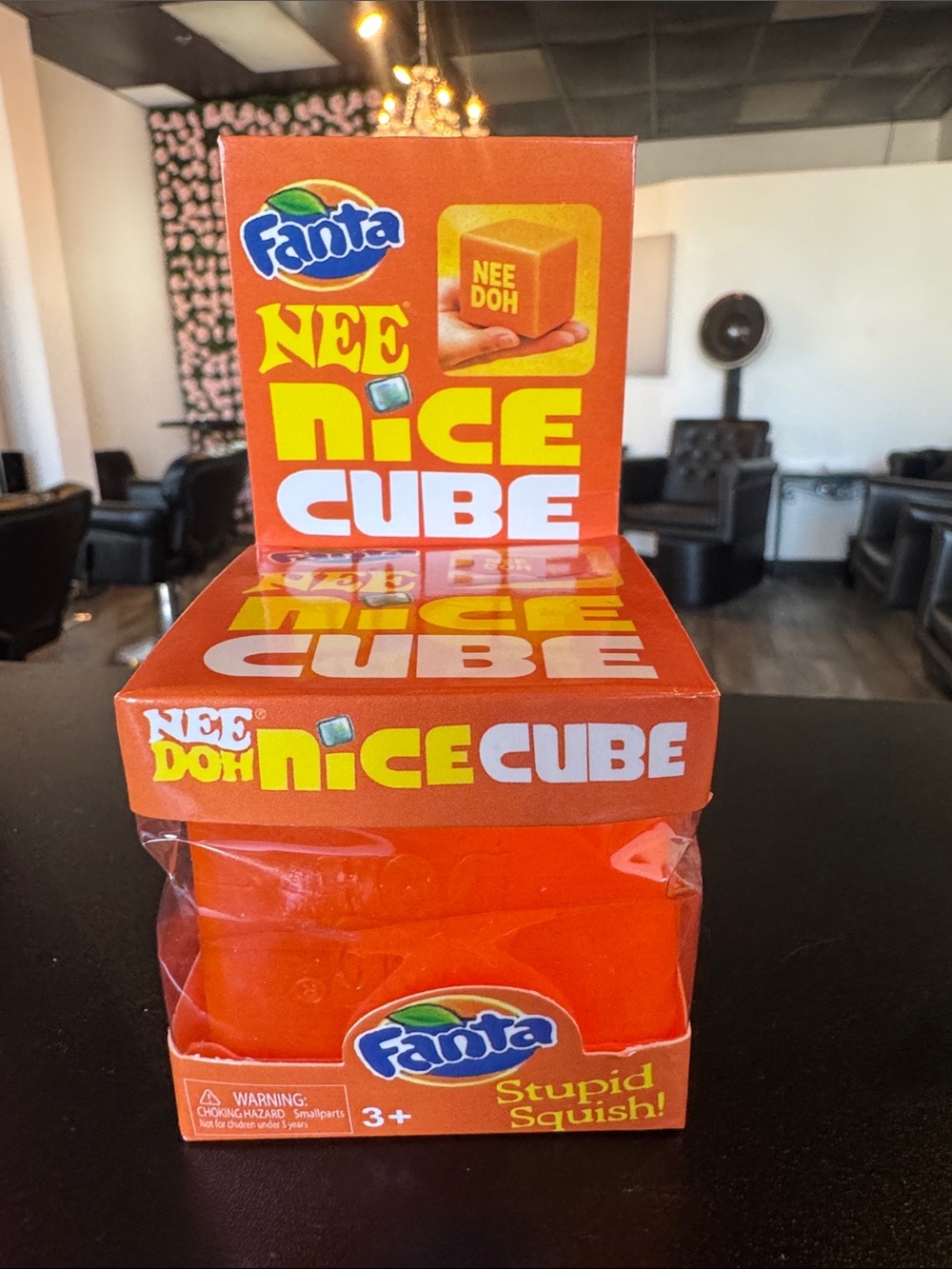 Fanta Nee Doh Nice Cube Squish Toy - Orange